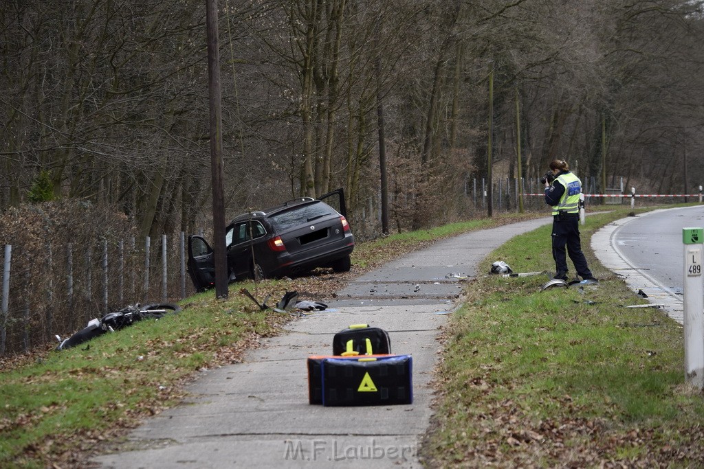 Schwerer VU Krad Pkw Koeln Porz Eil Grengeler Mauspfad P139.JPG - Miklos Laubert